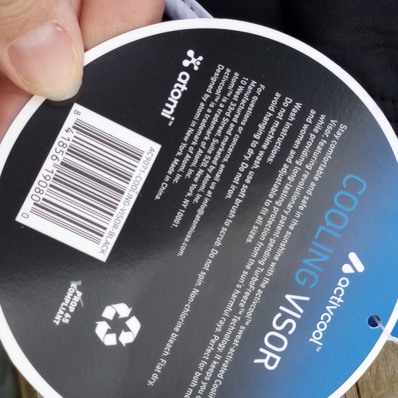 NWT Activ cool Unisex Fly-by Visor UPF Protection black - Picture 4 of 7